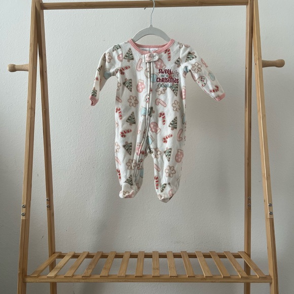 Festive Holiday Kids Pajama Footie - Picture 1 of 3